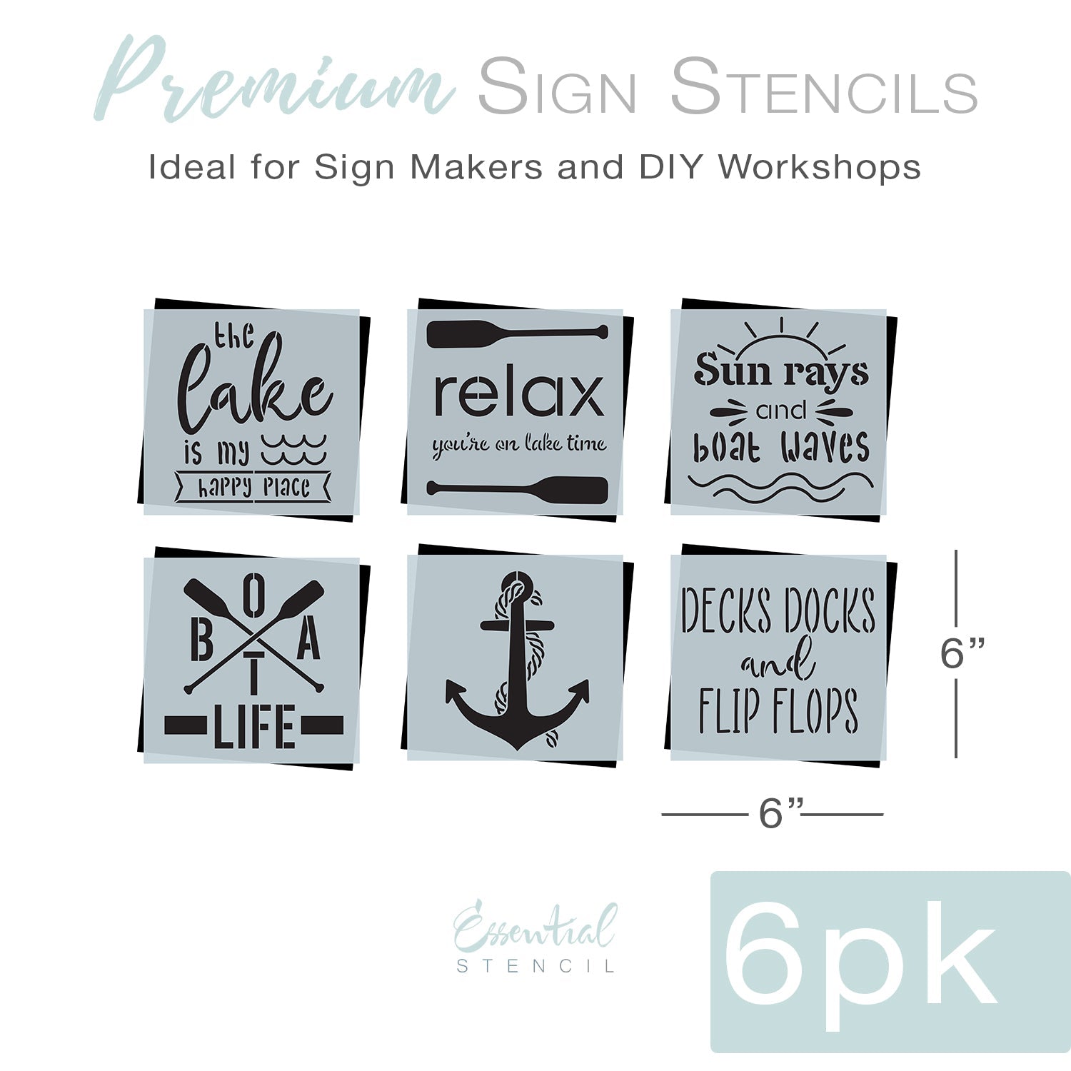 Simple Fall Stencils for Wood Signs - Mini Size (3 Pack) - Essential Stencil