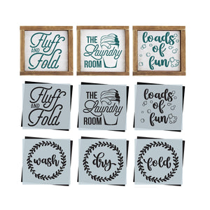 The Laundry Room Mini Sign Stencils (6 Pack)-Home-Essential Stencil