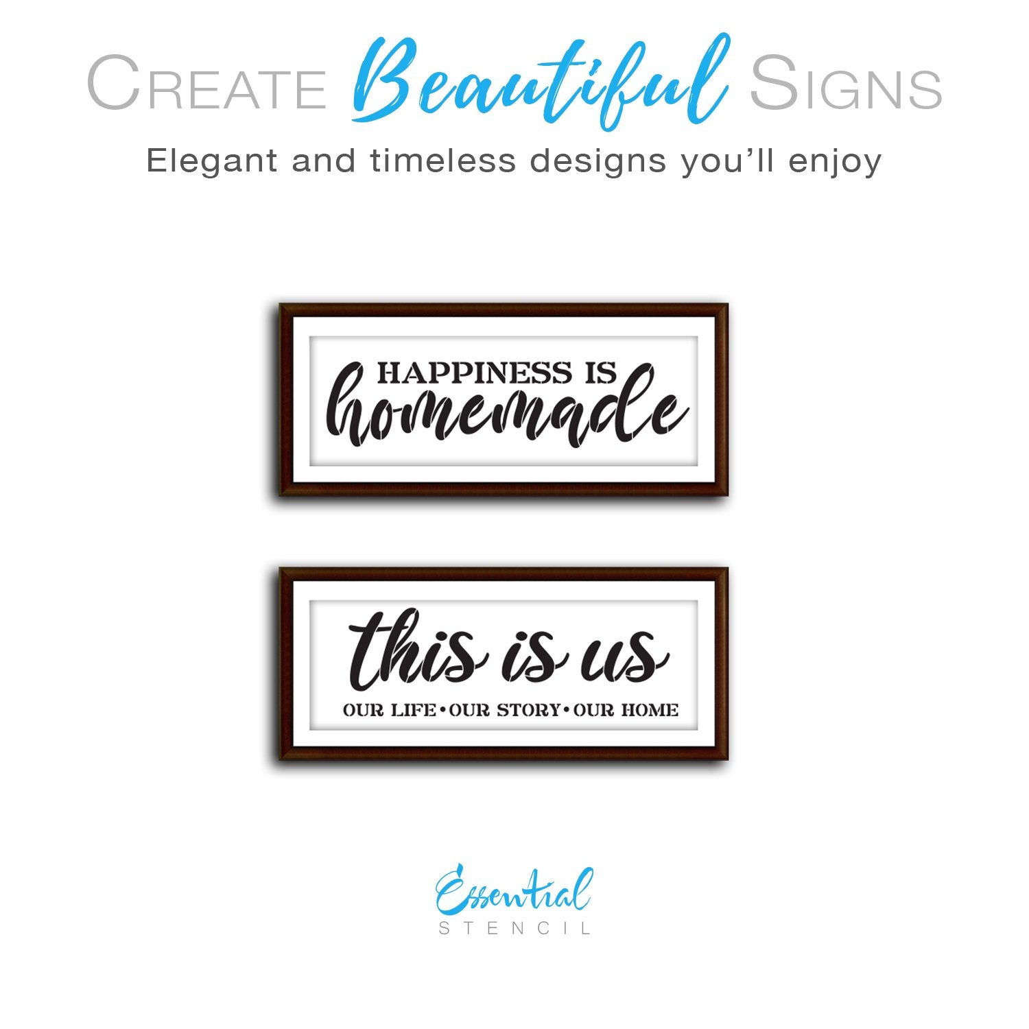 Reusable This is Us Stencil Set (2 Pack) Essential Stencil