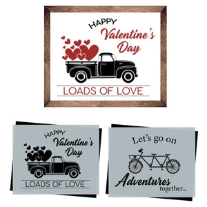 Valentines Truck Stencil Set (2 Pack)-Valentine-Essential Stencil