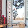 Vertical Glory to the Newborn King Stencil