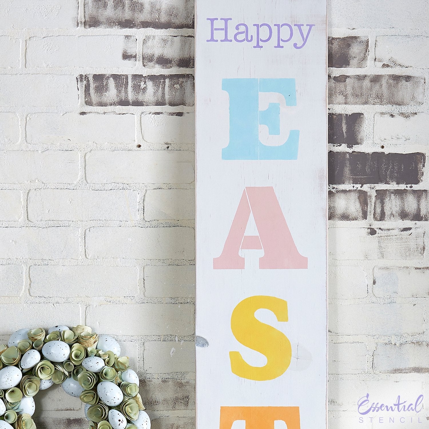 Easter eggs stencil - Reusable easter stencil for wood signs, wall  painting, fabrics and home decor