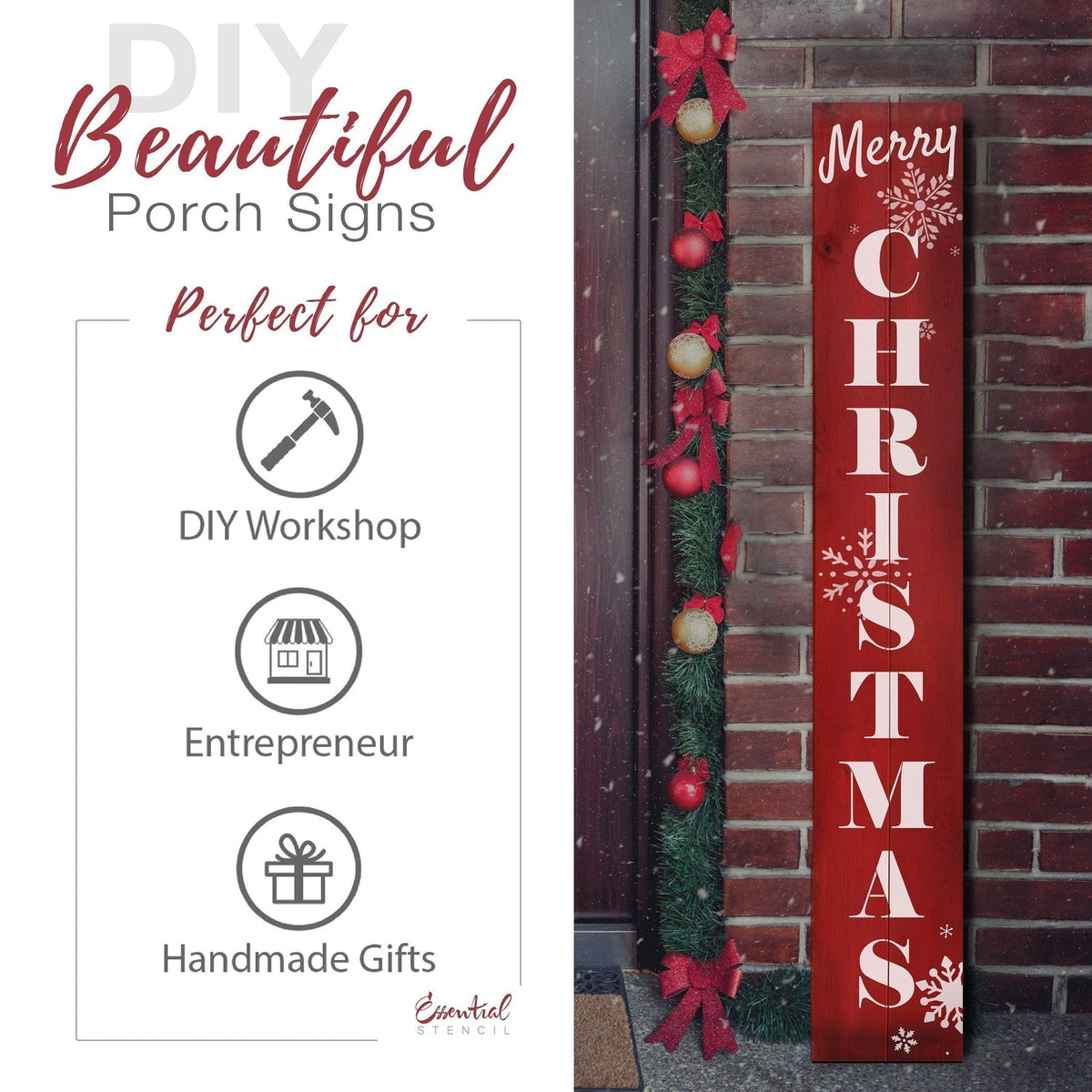 merry christmas lettering for sign stencil