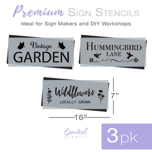Vintage Garden Stencil Set (3 Pack)-Spring-Essential Stencil