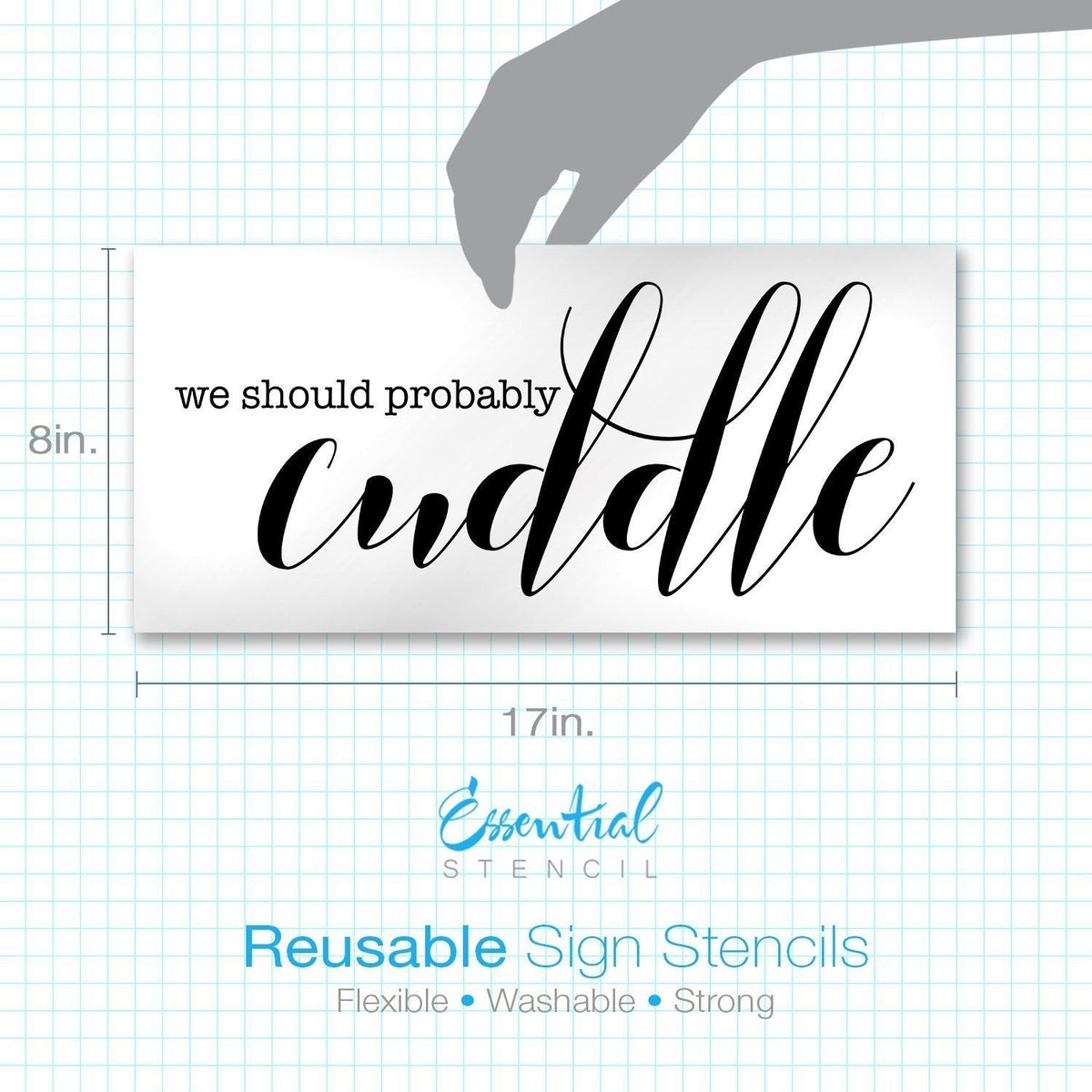 We Should Cuddle + We Decided on Forever | Reusable Wood Sign Stencils
