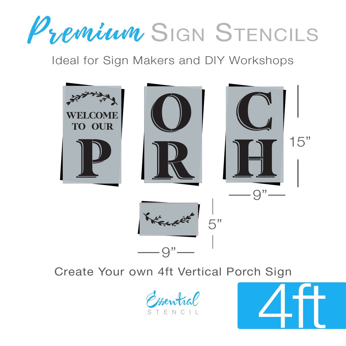 Welcome to our Porch Vertical Stencil-Porch Leaner-Essential Stencil