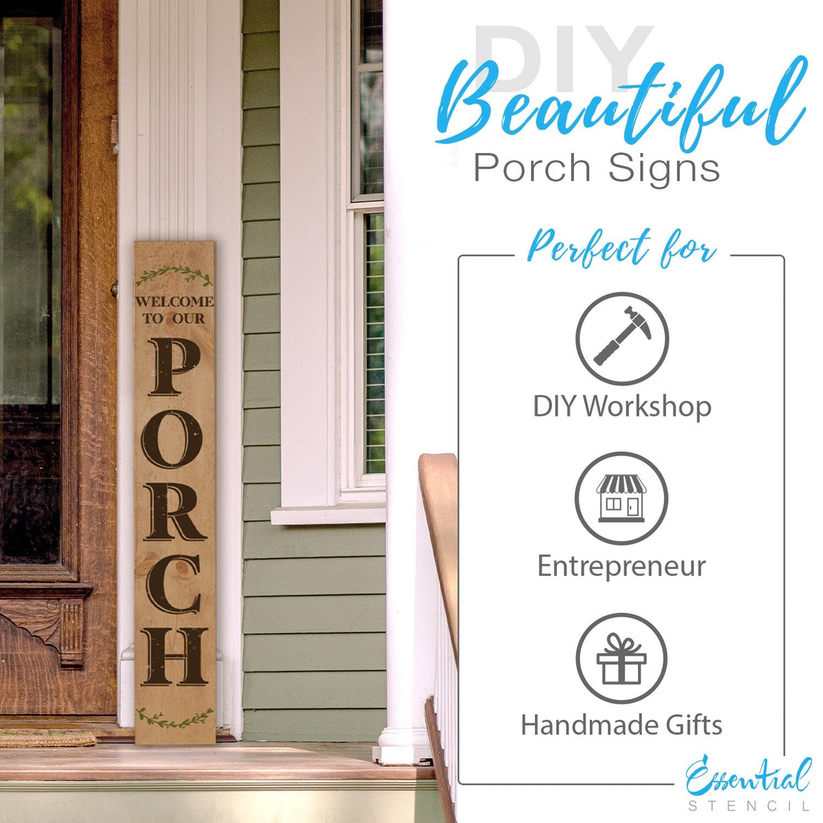 Welcome to our Porch Vertical Stencil-Porch Leaner-Essential Stencil