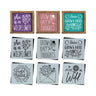 Whimsical Wildflower Mini Sign Stencils (6 Pack)
